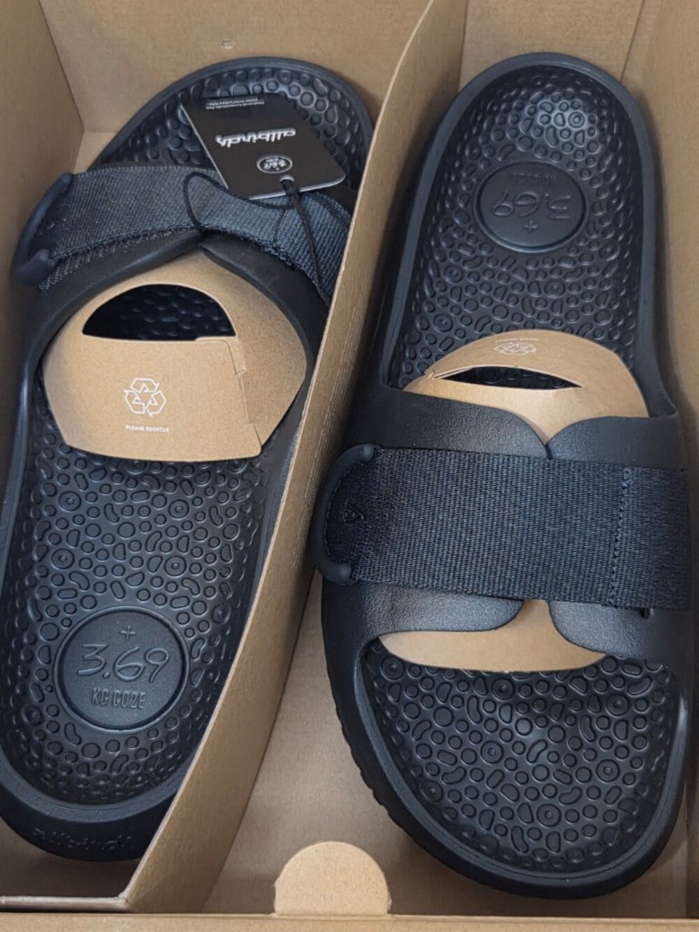 Allbirds Men's 14 Black Sugar Slider Comfort Slides Sandals Sugarcane EVA Foam